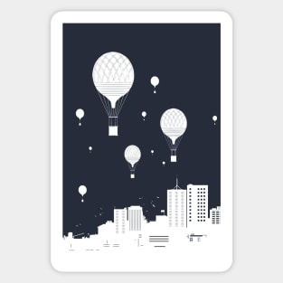 Balloons and the city Sticker